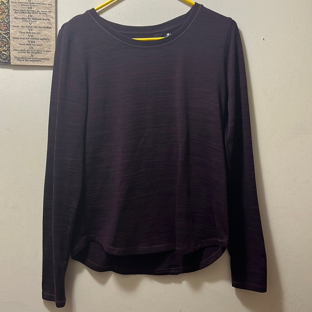 90 degree athletic womens long sleeve shirt size L